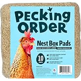 Pecking Order Nest Box Pads for Chicken Nesting Boxes - 13 x 13 Pads Made in USA from Sustainably Sourced Aspen Excelsior (10 Pack)