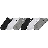 POLO RALPH LAUREN womens Classic Sport Solid Ultra Low Cut Socks - 6 Pair Pack - Athletic Cotton Comfort