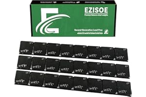 EZISO 1/2 Oz Black Stick on Wheel Weights,0.5OZ Adhesive Backed Wheel Weights (144pcs,72 oz Pack)