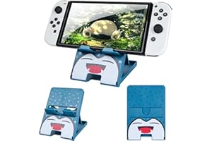 DLseego Stand Suitable for Switch/OLED/Lite, Cute Cartoon Game Theme Angle Adjustable Holder Kickstand, Portable Foldable Non