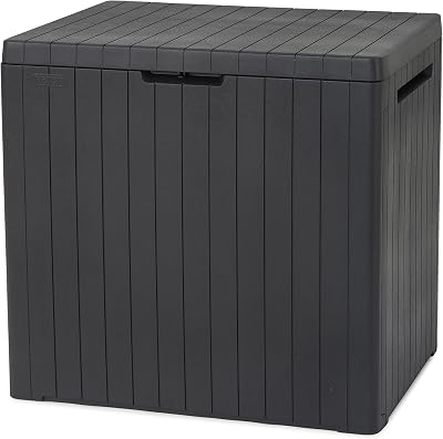 Keter 113L Outdoor Garden Storage Box Grey Wood Effect | All Weather Resistant