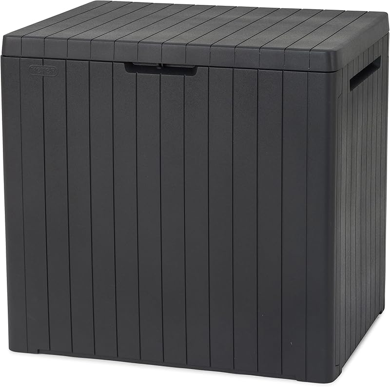 Keter 113L Outdoor Garden Storage Box Grey Wood Effect | All Weather Resistant