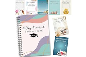 College Survival Gift Card Book, Graduation Gift Card Book,2026 College Survival Booklet Organizer,GiftCard Books 7" x 5",Lea