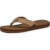 Quiksilver Carver Suede Flip Flops for Men, Arch Support Athletic Mens Sandals, Thong Mens Slides