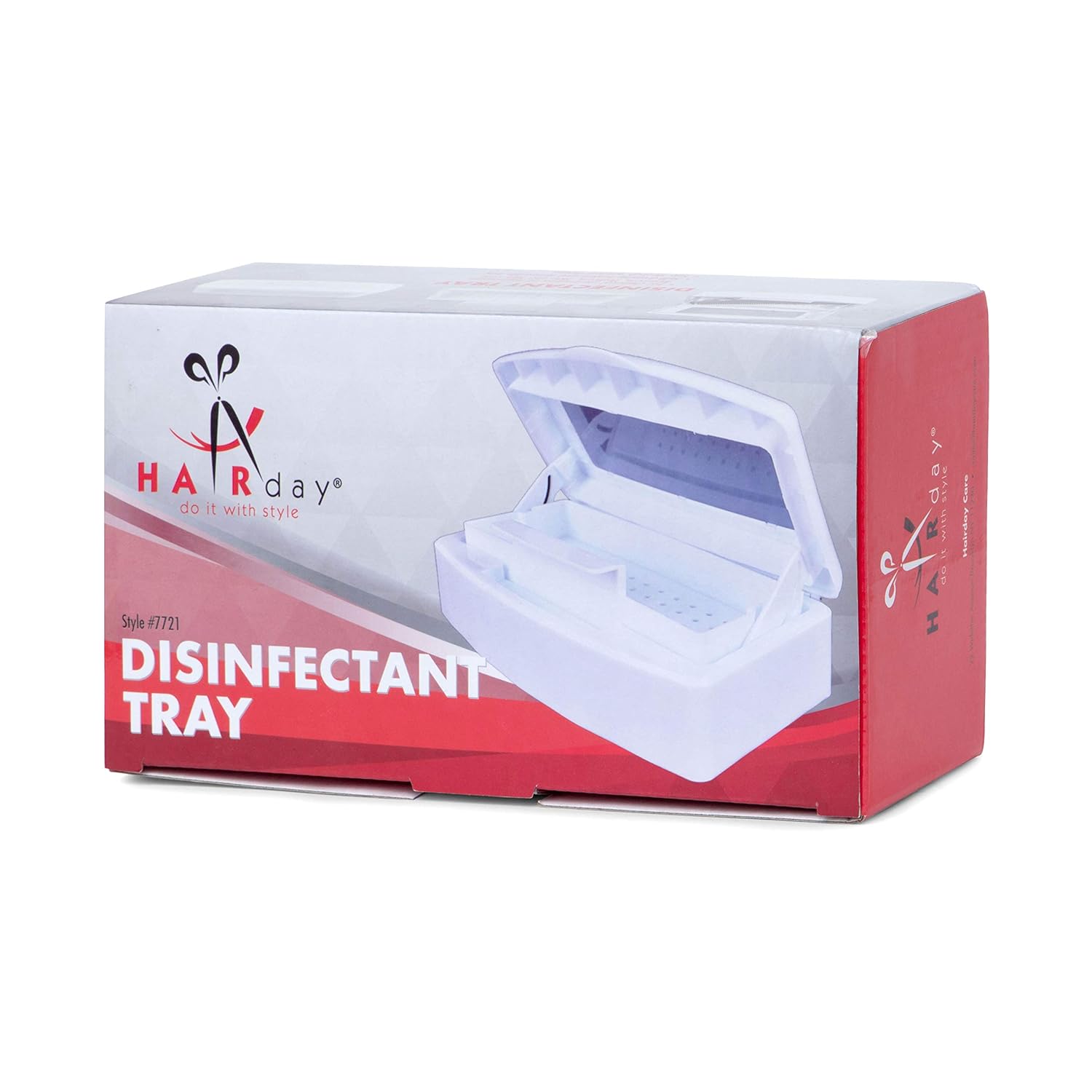 Professional Disinfectant Box – Removable Sterilizing Tray, Self Draining Basket, Viewing Window - Cleans Nail, Hair, Salon and Spa Equipment – 9x5x3" – By HairDay Care : Beauty