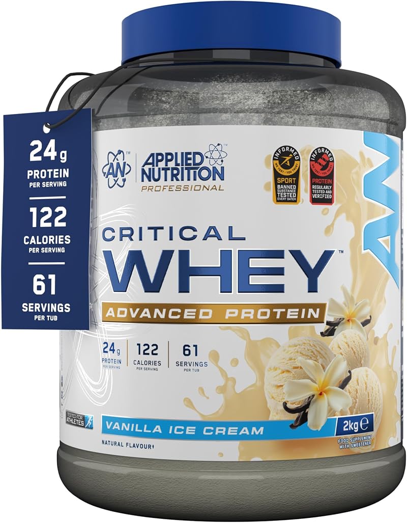 Applied Nutrition Critical Whey Protein Powder Vanilla Ice Cream 24g 2Kg