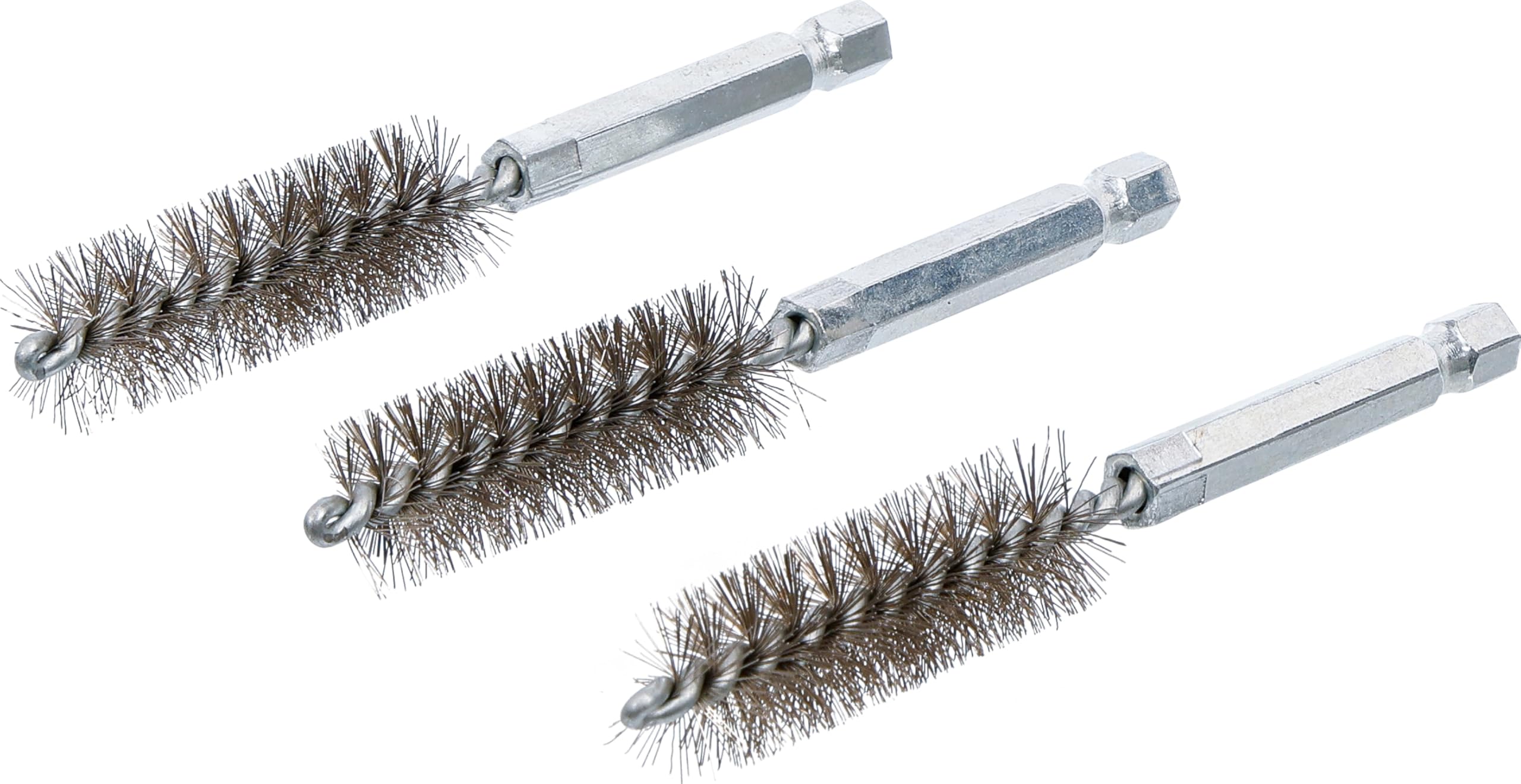BGS 3078-15-S | Steel Brush | 15 mm | 6.3 mm (1/4") Drive | 3 pcs.