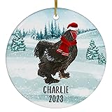 Santa Hat and Scarf Welcome Winter Black Cochin