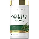 Carlyle Olive Leaf Extract Capsules | 70 Count | Non-GMO, Gluten Free | High Potency Supplement