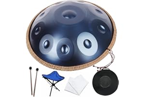 Handpan drum AETOO steel drums 22 inches 10 notes 440 Hz Hand pan percussion instruments for adults carry bag …