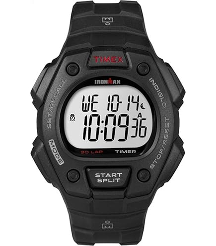 Timex Unisex Ironman Triathlon T200 42mm Watch - Red Strap Digital