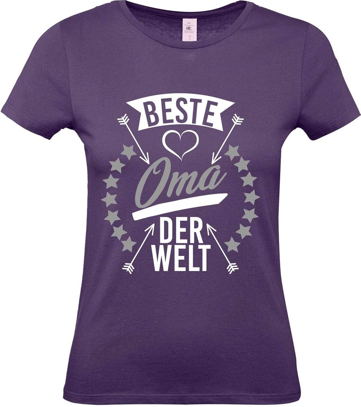 Shirtstown Lady TShirt, Beste Oma der Welt, Frauen Mädchen Girly Shirt