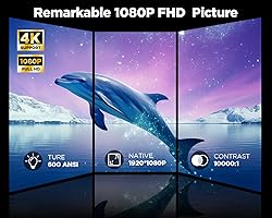 [Auto Focus/Keystone] DBPOWER Projector 4K with 5G
