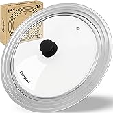 GDDGCUO 13-14-15 in Universal Pan Lid, Extra Large Stainless Steel Pot Lid for Pots, Pans, Skillets, Replacement Frying Pan Lid with Heat Resistant Silicone Knob, Dishwasher Safe