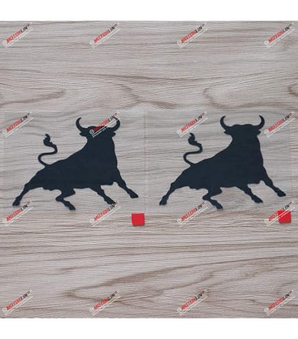 Spanien Stier Flagge Aufkleber - 7,6 Cm Bumper Sticker, 2 Stück, Vinyl, Wetterfest