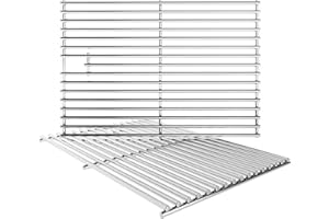 KIKIBRO 17/17.5/19.5 Inch Stainless Steel Cooking Grill Grates, Nexgrill Replacement Parts for Nexgrill 4 Burner 720-0830H, 720-0783E, 720-0783C Kenmore Uniflame, BBQ Grids Grillgrates, 17"D x 26.4"W