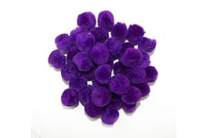 ART COVE 0.5 inch Purple Tiny Craft Pom Poms 100 Pieces