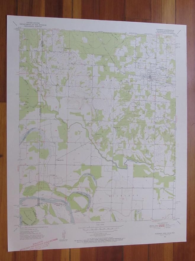 Foreman Arkansas 1952 Original Vintage USGS Topo Map