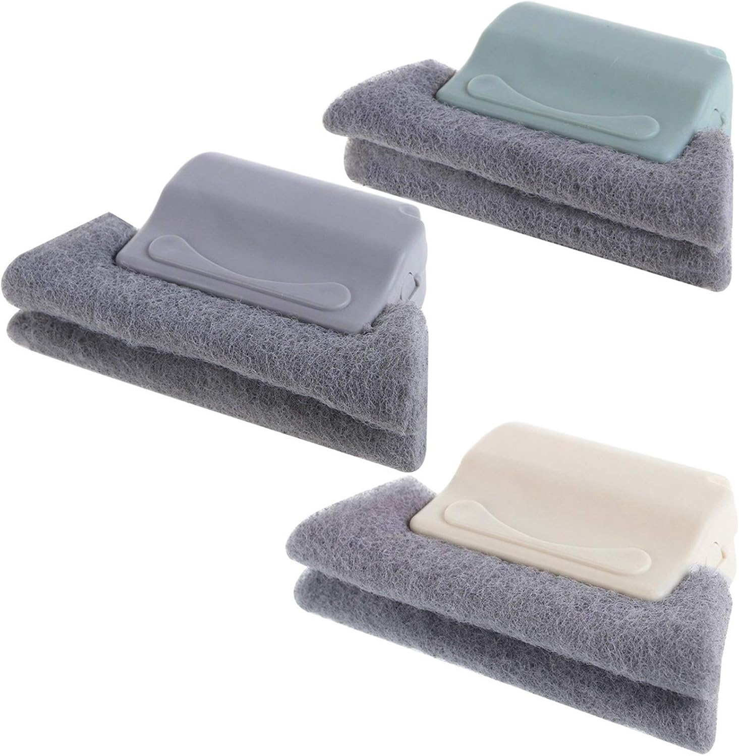 WOTOOYER 3 teilige -Reinigungsbürste - Zahnreinigungsbürsten für Fensterrahmen mit Fensterrille, Reinigungsbürste für magische Fenster, Reinigung Aller Ecken und Lücken