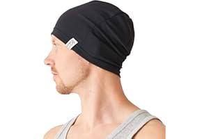 Mens Sports Beanie - Light Weight Moisture Wicking UV Protecting Thin Comfort