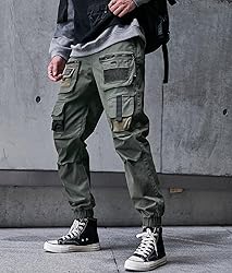 MOKEWEN Men's Jogger Irregular Splice Buckle Urban