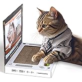 Usoway Scratching Pad Pro Interactive Toy,Unique Cat Gifts,Cat Accessories Essentials,Funny Carboard Cat Laptop & Computer TV