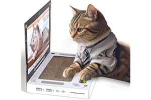USOWAY Scratching Pad Pro Interactive Toy,Unique Cat Gifts,Cat Accessories Essentials,Funny Carboard Cat Laptop & Computer TV Scratcher for Indoor