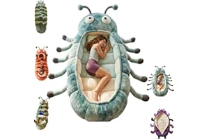 Hugging Caterpillar Sleeping Bags, Plush Cocoon Sleeping Bag with Pull Cord, Giant Fluffy Full Body Lounger for Adults, Cozy 