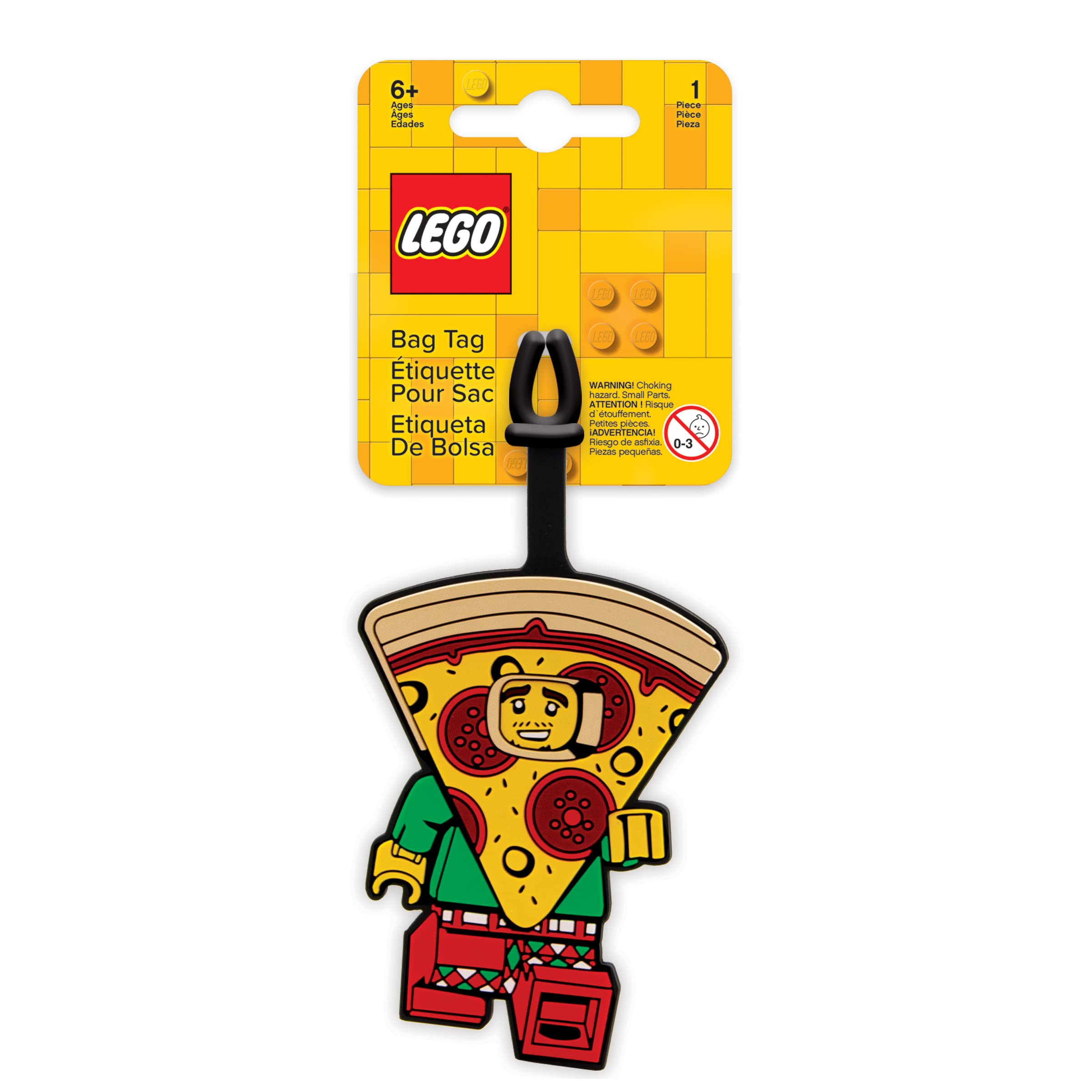 Lego Classic Pizza Guy Silicone Bag Tag (52935)
