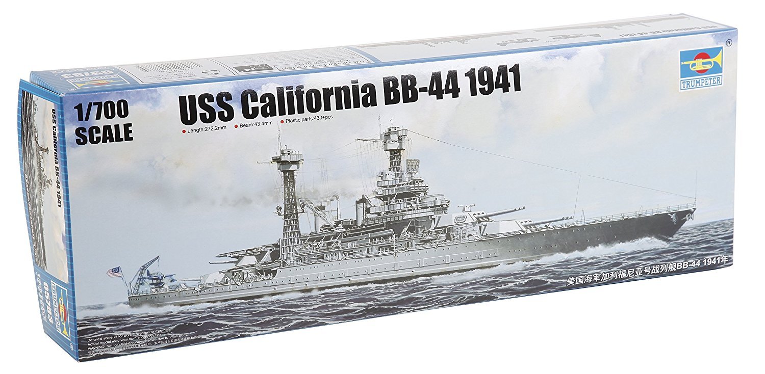Trumpeter 1: 700 - USS California Bb-44 (1941)