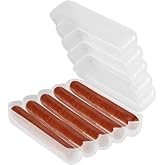 Home-X Hot Dog Keeper &ndash; Convenient, BPA-Free, Clear Hot Dog Container &ndash; Compact &amp; Airtight Storage Container for Freshness &ndash; Leak-proof, Hinged Lid Sausage Storage Container - Holds Upto 10 Hot Dogs