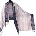TZ Promise Women Paisley Pashmina Shawl Wrap Colorful Pattern Reversible Winter Scarf