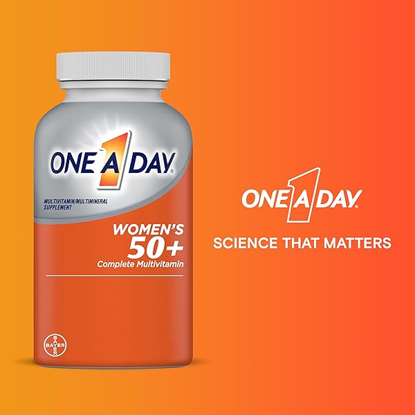 ONE A DAY MULTIVITAMIN FOR WOMEN 50 AND OVER TABLETS, WOMENS MULTIVITAMIN 50 PLUS WITH VITAMINS D, C, E, ZINC & BIOTIN, DAILY VITAMINS FOR WOMAN 50+, 200 CT (PACKAGING MAY VARY)