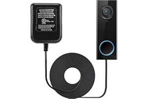 Dreyoo Doorbell Transformer 16-24V Adapter, 16.4ft Long C Wire Power Supply 20VAC 500mA Power Adapter, Compatible with Arlo E