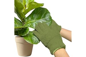HejVulkan Microfiber Gloves For Plant Dusting, Reusable Durable Plant Leaf Cleaning Gloves