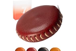 SEVENSUN Sewing Tape Measure, 60 inch/1.5M Dual Sided Retractable Ruler with Push Button Round, Top-Grain Leather Handcrafted Medical Body Cloth Tailor Craft Dieting Measuring Tape