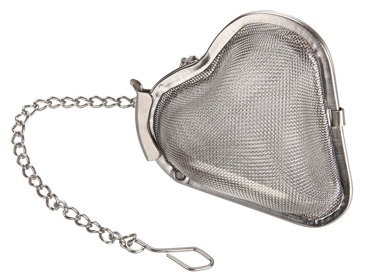 FACKELMANN Tea Infuser with Mesh Inox Stainless Steel Silver, Approx. 5.3 x 5.5 cm