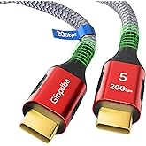 Gfopdba Thunderbolt 5 Cable 15FT Compatible, 20Gbps, 5K@60Hz, 4K@60Hz, PD 240W, USB4 2.0 USB C Video Display Cable for Thunderbolt 4, iPhone 17, SSD, Mac mini M4 / M4 Pro, MacBook Pro