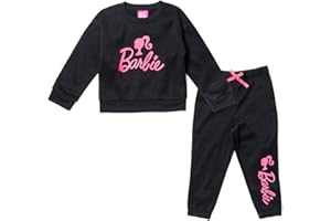 Barbie French Terry Sweatshirt and Jogger Pants Set Girls' track suit