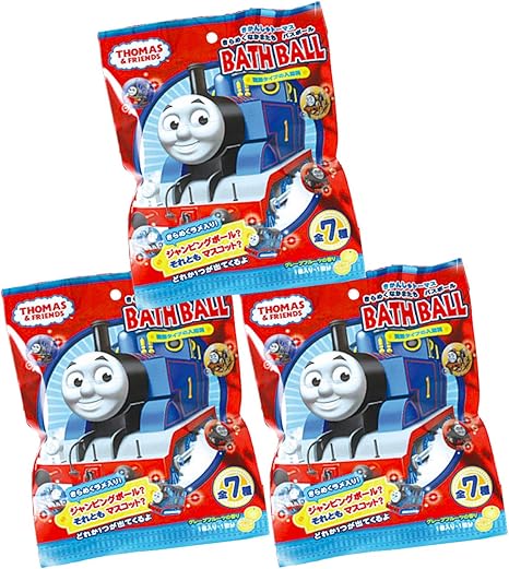 Amazon きかんしゃトーマス きらめくなかまたち マスコット入りバスボール 炭酸入浴料 ３個セット アニメ 萌えグッズ 通販