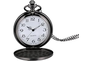 I-MART Smooth Vintage Pocket Watch with Chain