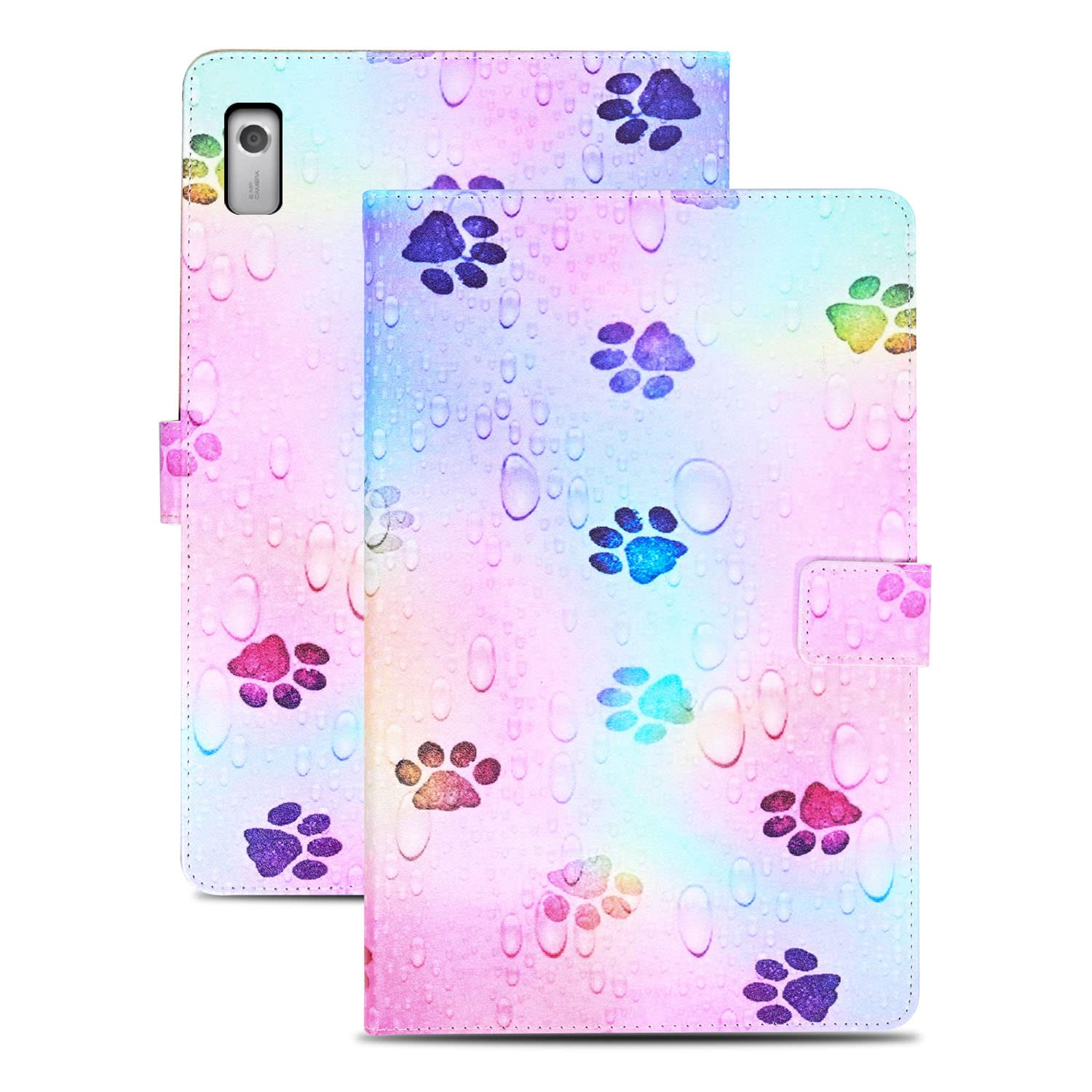 Rostsant Lenovo Tab M9 2023 9 Inch Case Lenovo M9 TB-310FU PU Leather Magnetic Stand Function Cover Lenovo Tab M9 TB-310FU Card Slots Wallet Cover Tablet Case for Lenovo M9 2023 - Footprint