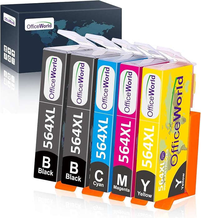 4-Pack Black 564XL Ink Cartridges – Compatible With HP Photosmart & Officejet Printers – 5510, 6510, 7510, 6520, 5520 Series