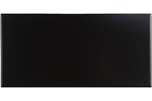 SomerTile FRC8PRPM Projectos Matte Black Floor and Wall Subway Tile, 3.875" x 7.75", 25 Piece