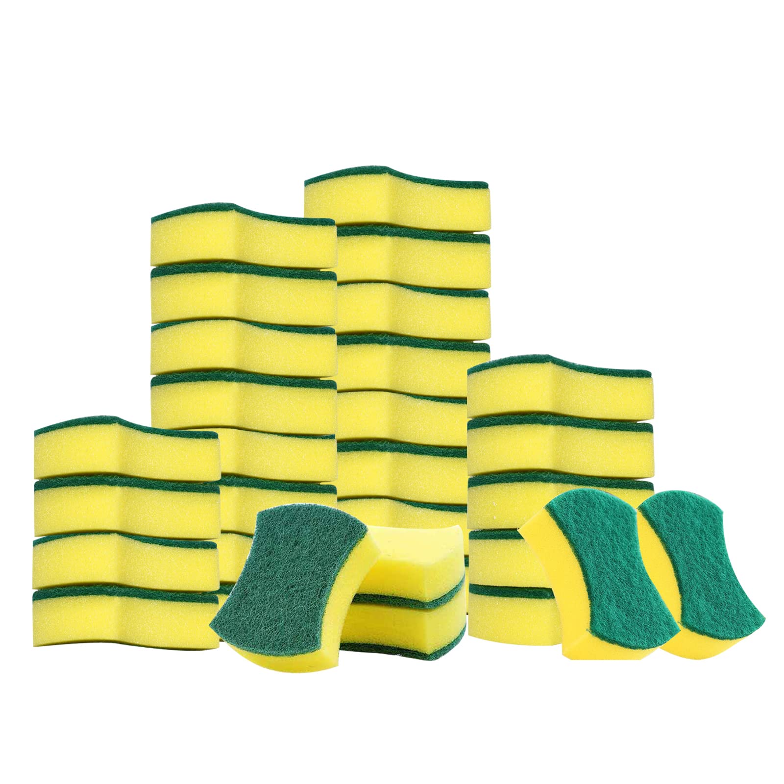 Photo 1 of (Pack of 30) Kitchen Sponges Pack,Scrub Daddy sponges,Dish Sponge,Double Face Non-Scratch Scrub Sponge?Super Absorbent Multi-Use Cleaning Sponge,Widely Used in Kitchen, Bathroom, Outdoor