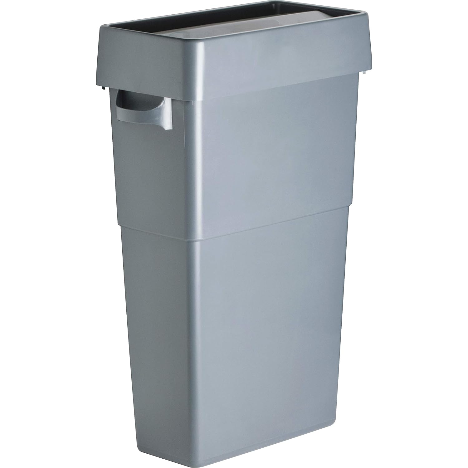 Genuine Joe GJO60465 Plastic Space Saving Waste Container, 23 gallon Capacity, 23" Width x 30" Height x 11" Depth, Gray: Waste Bins: Industrial & Scientific