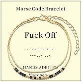 Huanggang Inspirational Gifts for Women, Morse Code Bracelets Secret Message for Daughter Mom Best Friend Teacher Mother's Day Valentine's Day Birthday Christmas Graduation Unique Funny Gifts