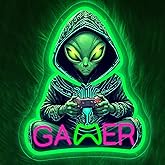 Extraterrestrials game console Neon Sign for Gamer Room Decor - LED Game Neon Sign for Teen Boy Room Decor - Best Gamer Gifts for Boys, Kids