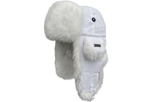 IFURHATAL Winter Trapper Hat for Men Women 100% Real Rabbit Fur Russian Fur Winter Ushanka Hat Men Aviator Hat Mens Trapper Hat