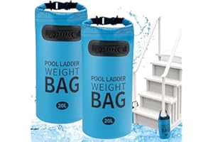 WUDIALIEN Upgrade Pool Ladder Weights with Handle, Pool Step Weights, 20L x 2PCS, 44 lbs Waterproof Sandbags for Above Ground/in Gound, Heavy Duty